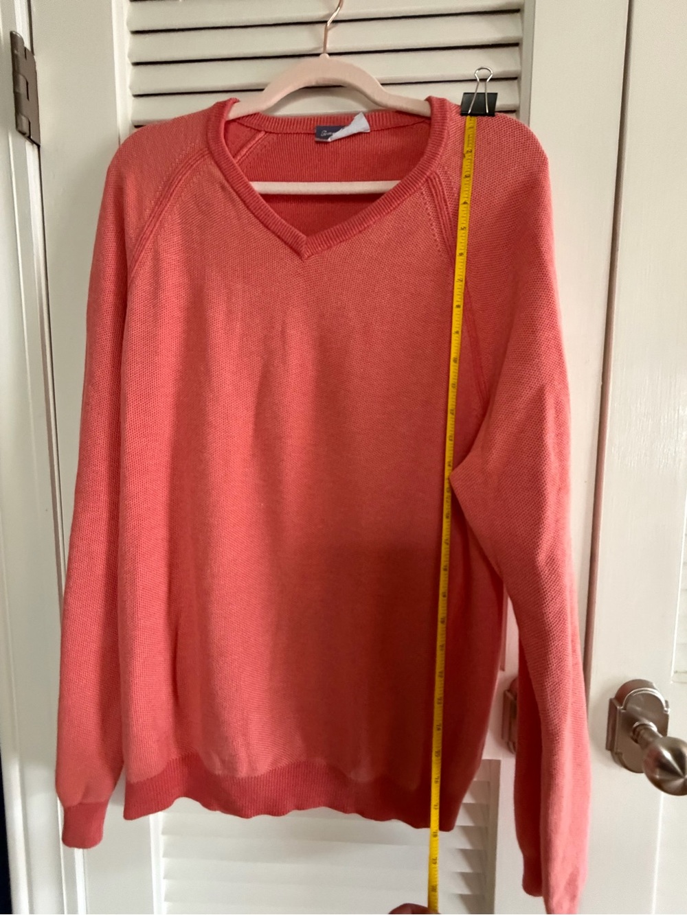Tommy Bahama Coral 100% Pima cotton Reversible Sweater
